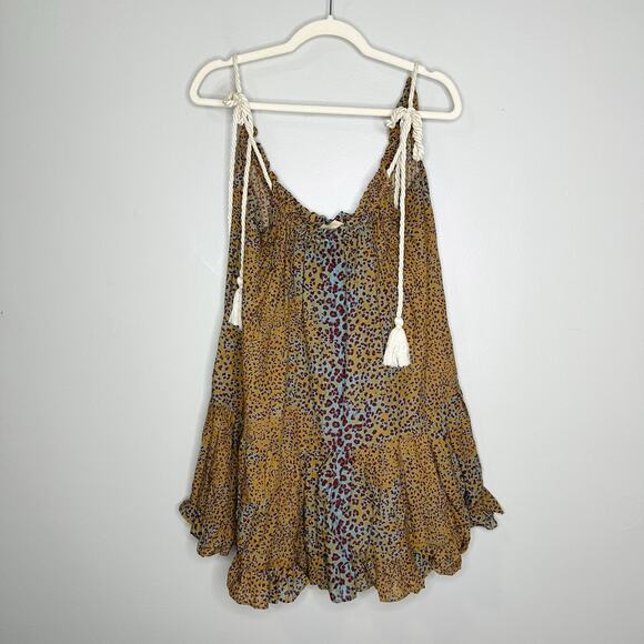 Ulla Johnson Other - Ulla Johnson Trula Mini Swim Cover Up Ocelot Multi Leopard Print P XS
